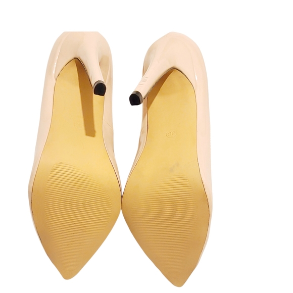 LOSLANDIFEN Pointy Toe Heel Pumps Pink Nude Size 35 - Picture 7 of 11